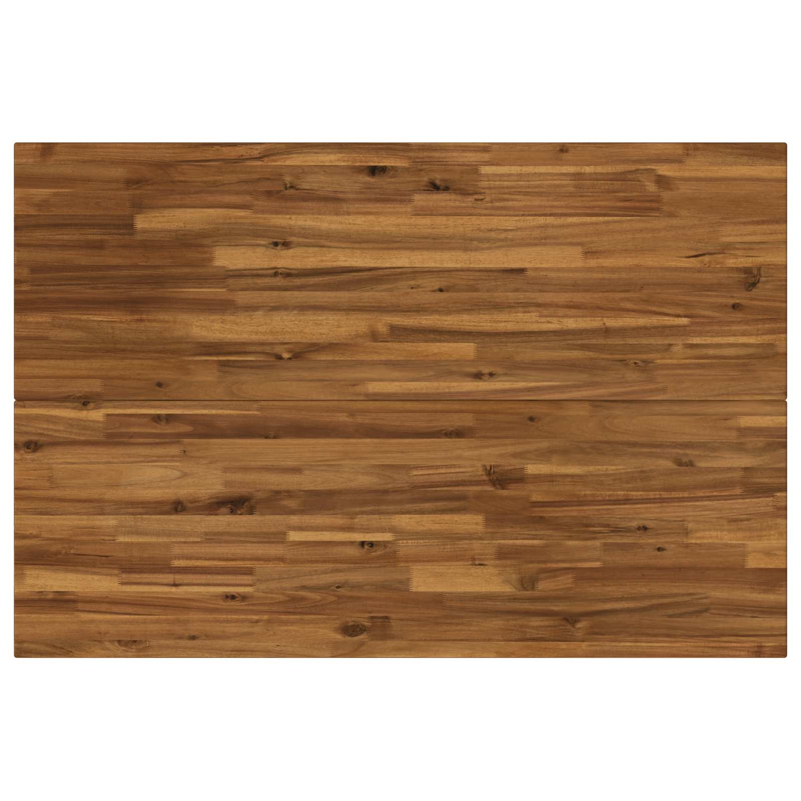 120 x 70 x 75 cm Massief Acaciahout Natuurlijk en Koffie image 6
