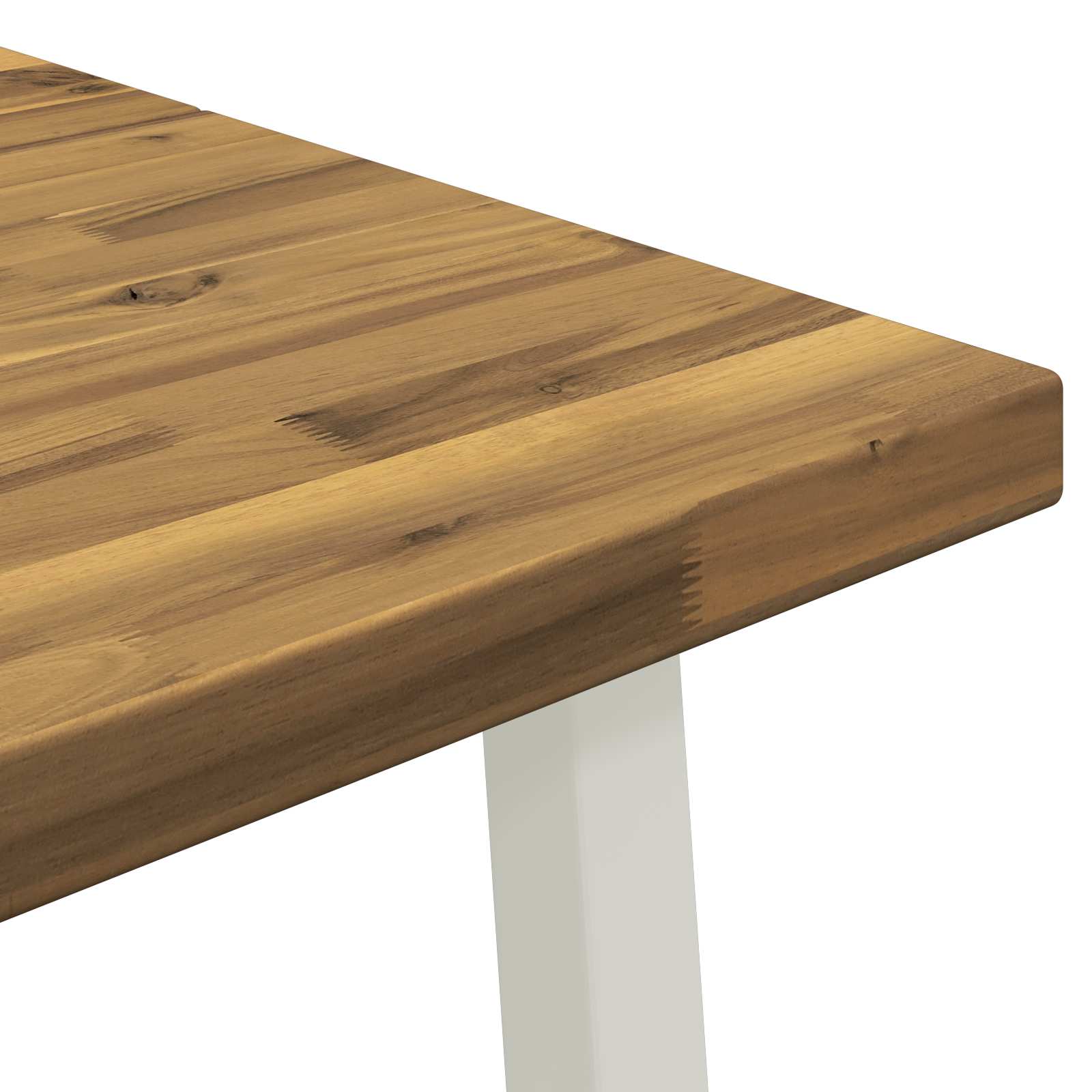 140 x 70 x 75 cm Massief Acaciahout Natuurlijk en Koffie image 5