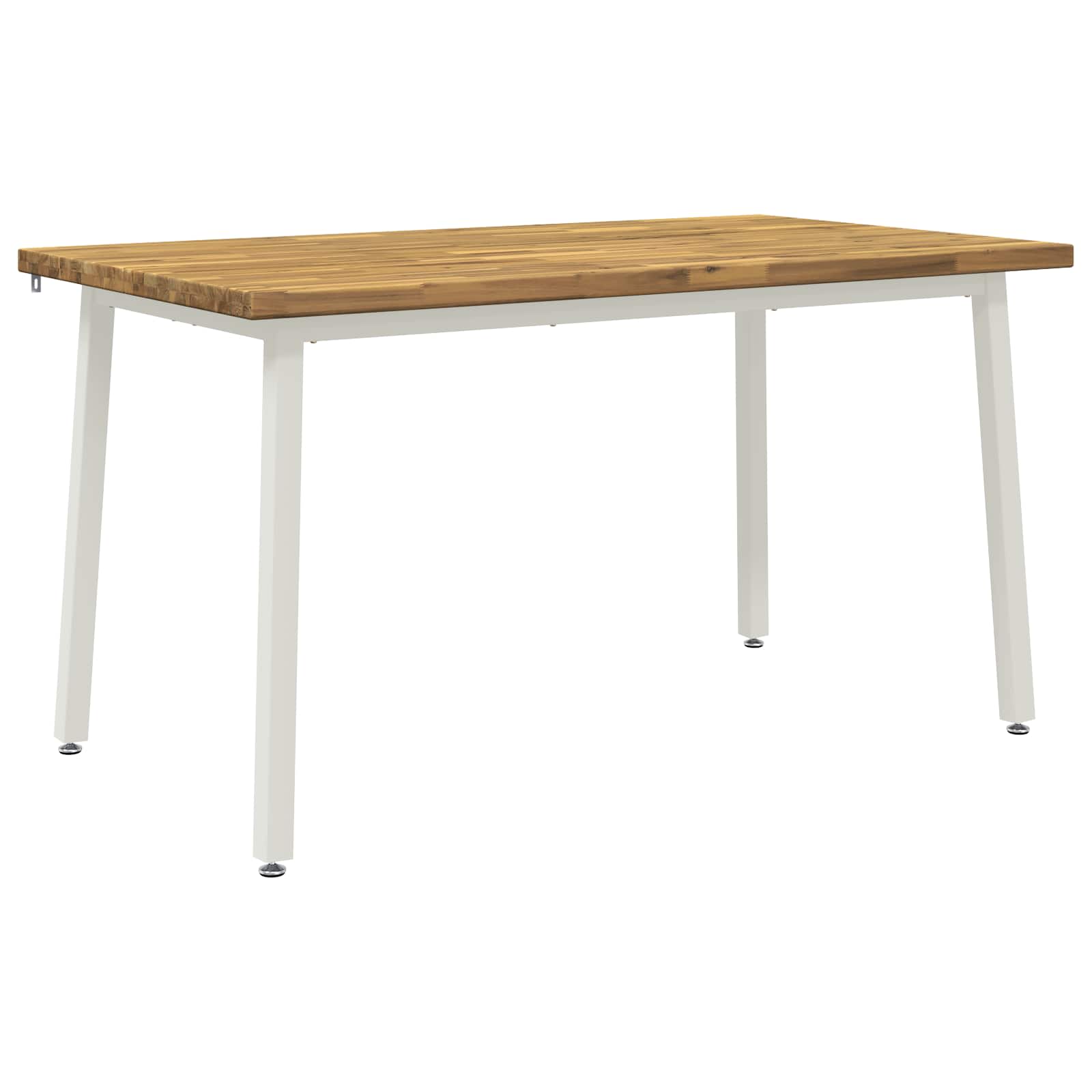 vidaXL 140 x 70 x 75 cm Massivt Akaciaträ Naturlig och Kaffe