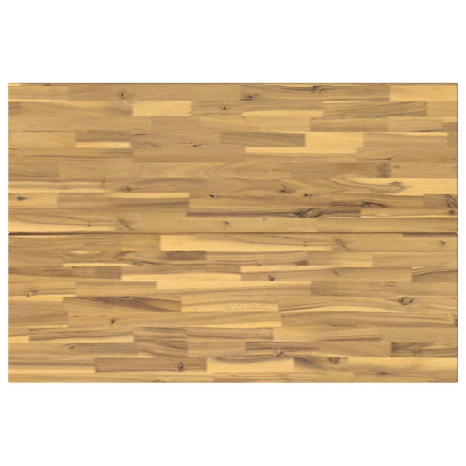 120 x 80 x 75 cm Massief Acaciahout Wit en zwart Rechthoekig image 6