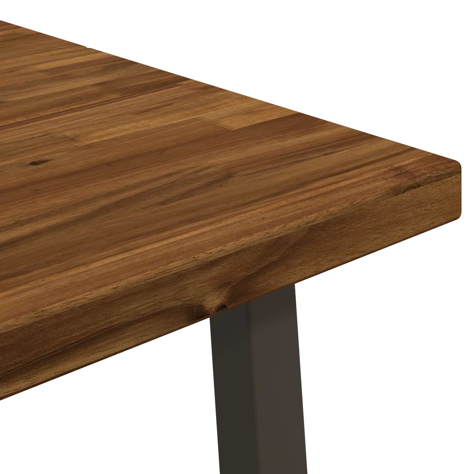 140 x 80 x 75 cm Massief Acaciahout Natuurlijk en Koffie image 5
