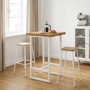 Pravokotna miza 40 x 40 x 3,5 cm Kvadrat Masiven les akacije
