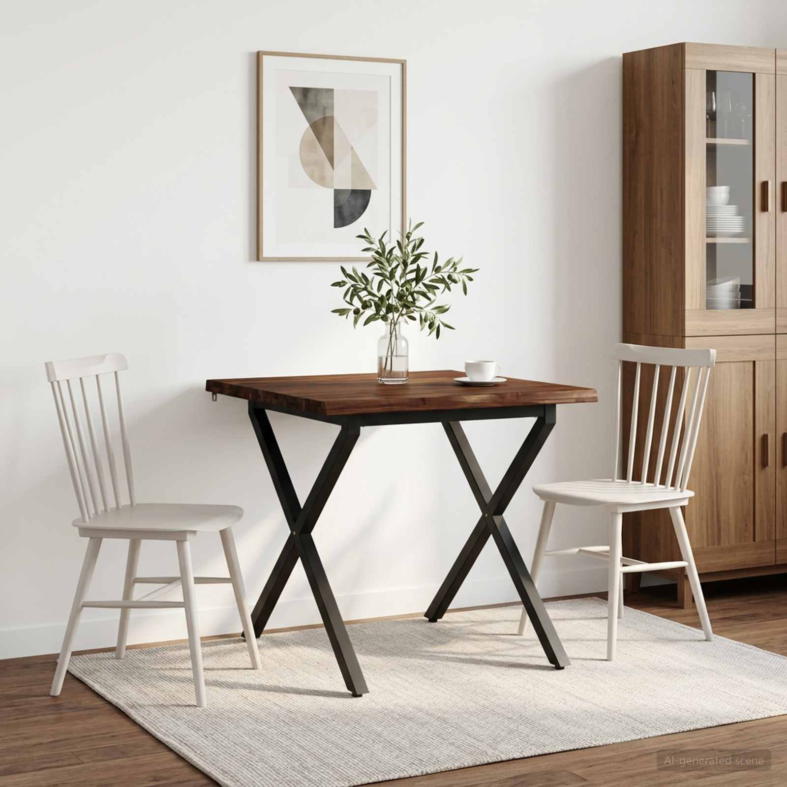 vidaXL Dining table med live edge 70 x 70 x 75 cm Massivt Akacietræ