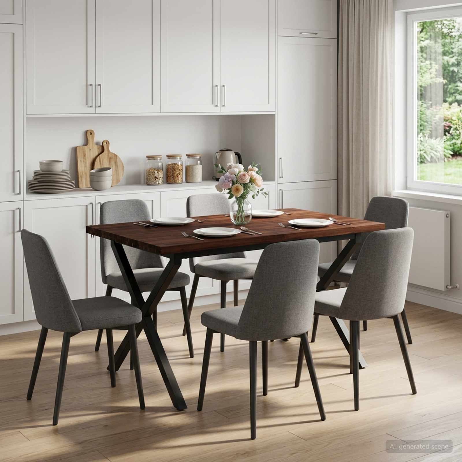 vidaXL Dining table med live edge 90 x 55 x 75 cm Massivt Akacietræ