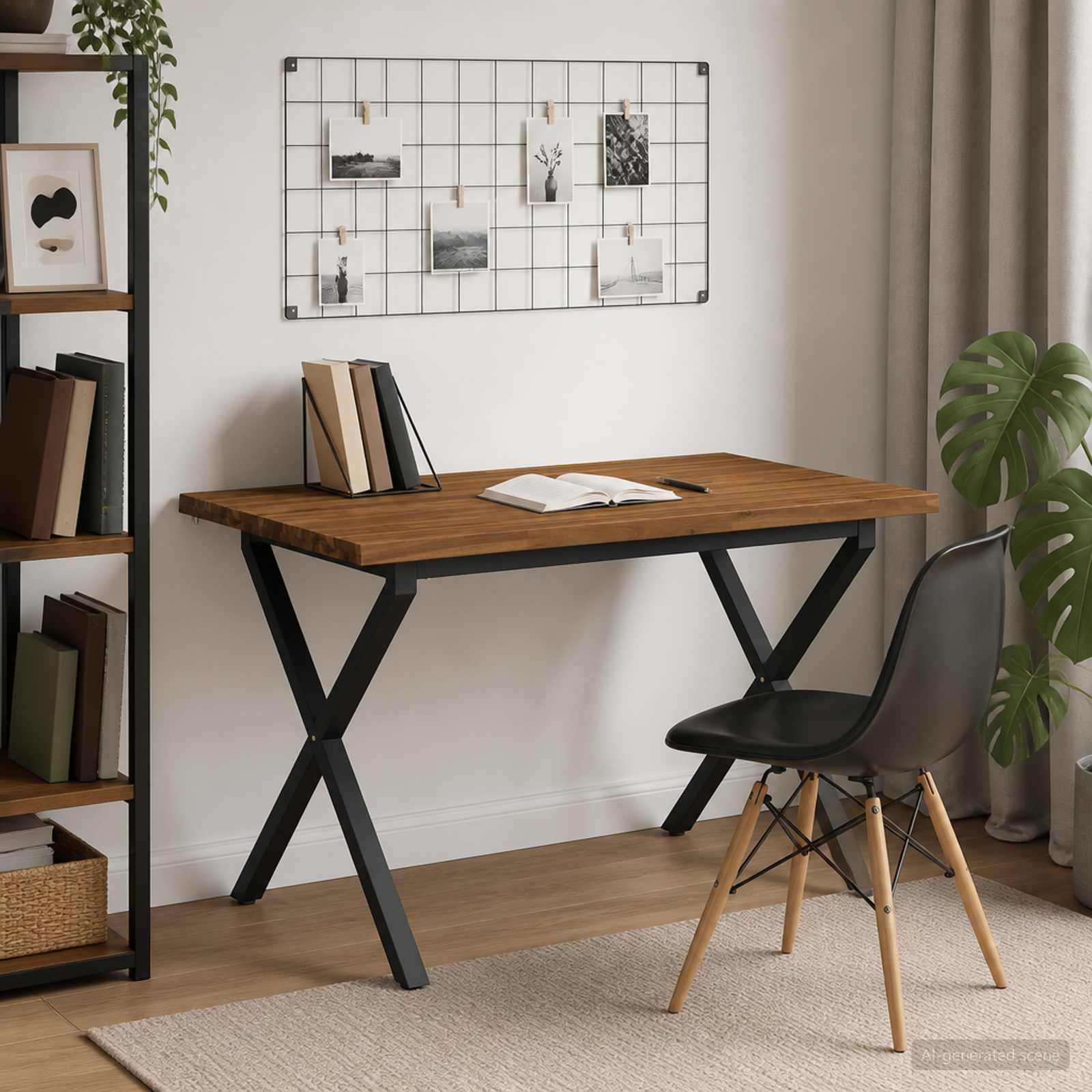 vidaXL - Eettafel - met - levendige - rand - 120 - x - 70 - x - 75 - cm