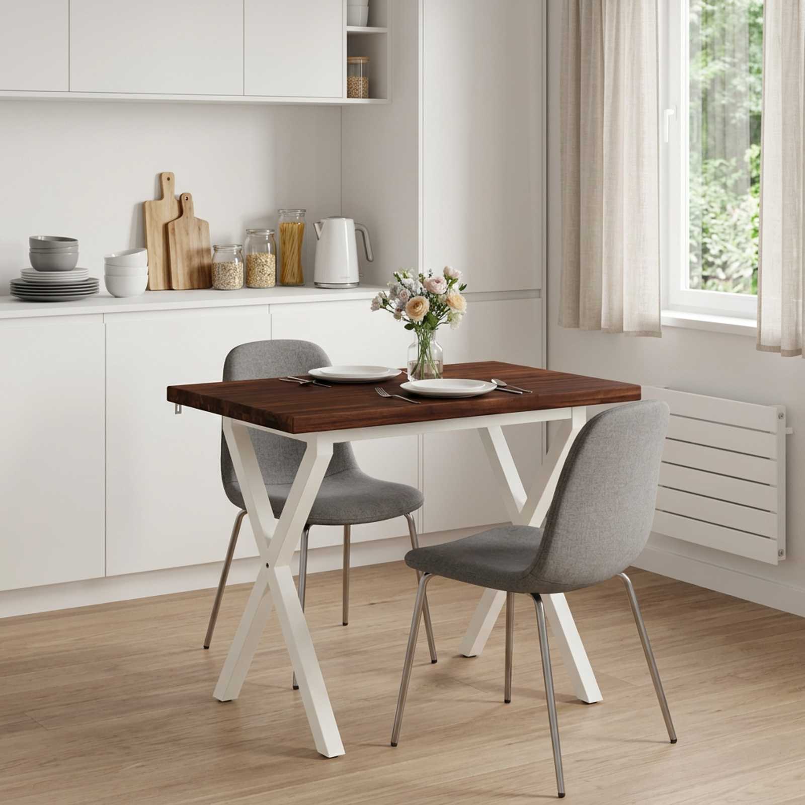 vidaXL Firkantet spisebord 90 x 55 x 75 cm Solid akasietre