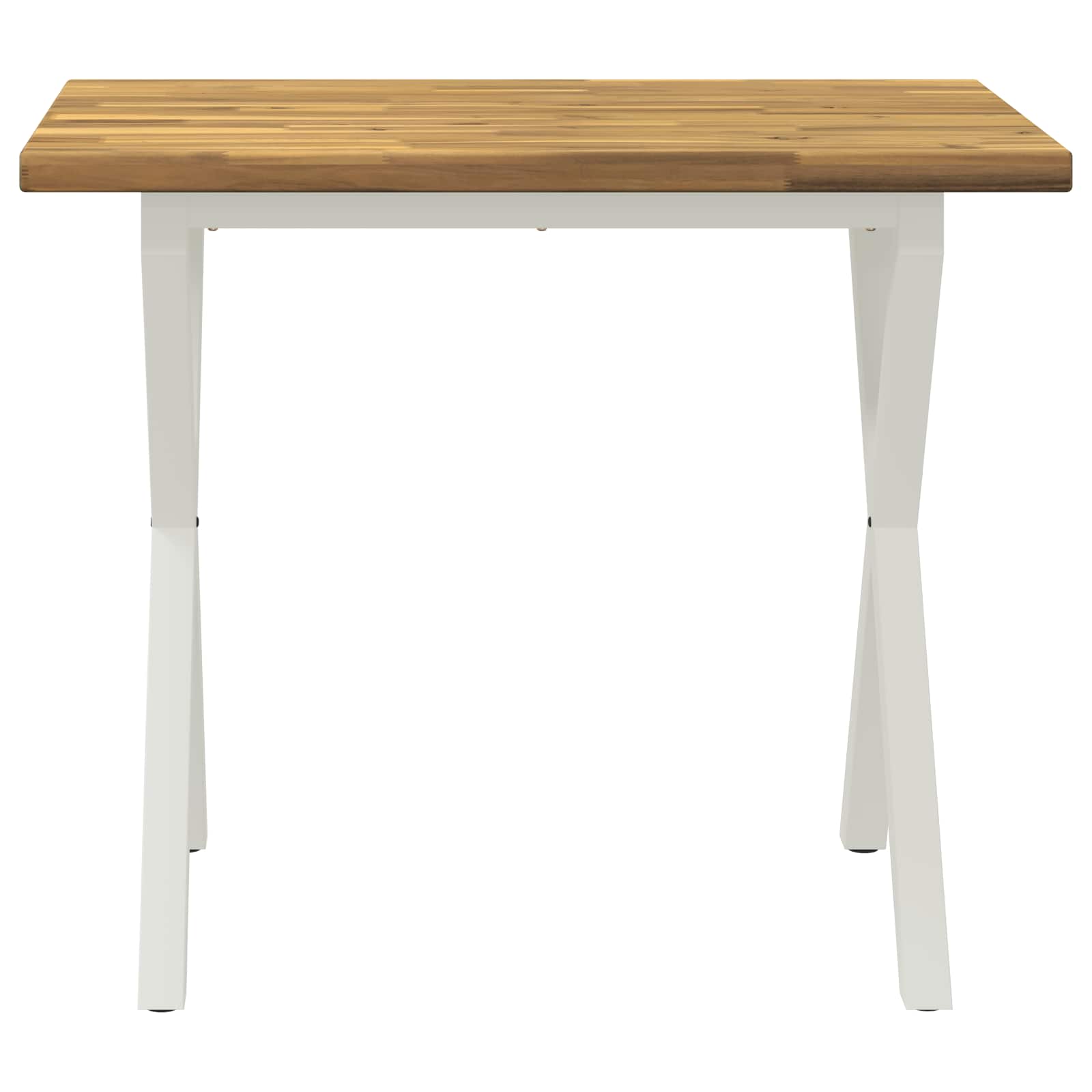 90 x 55 x 75 cm Massief Acaciahout Wit Rechthoekig image 4
