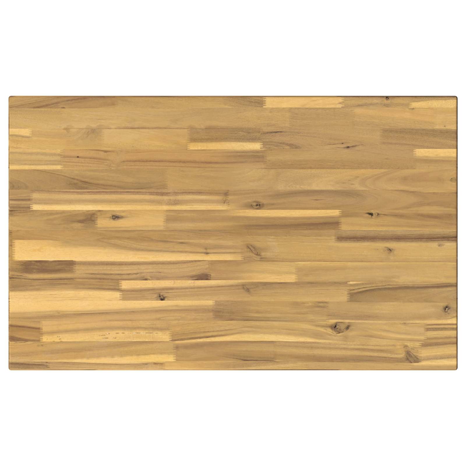 90 x 55 x 75 cm Massief Acaciahout Wit Rechthoekig image 6