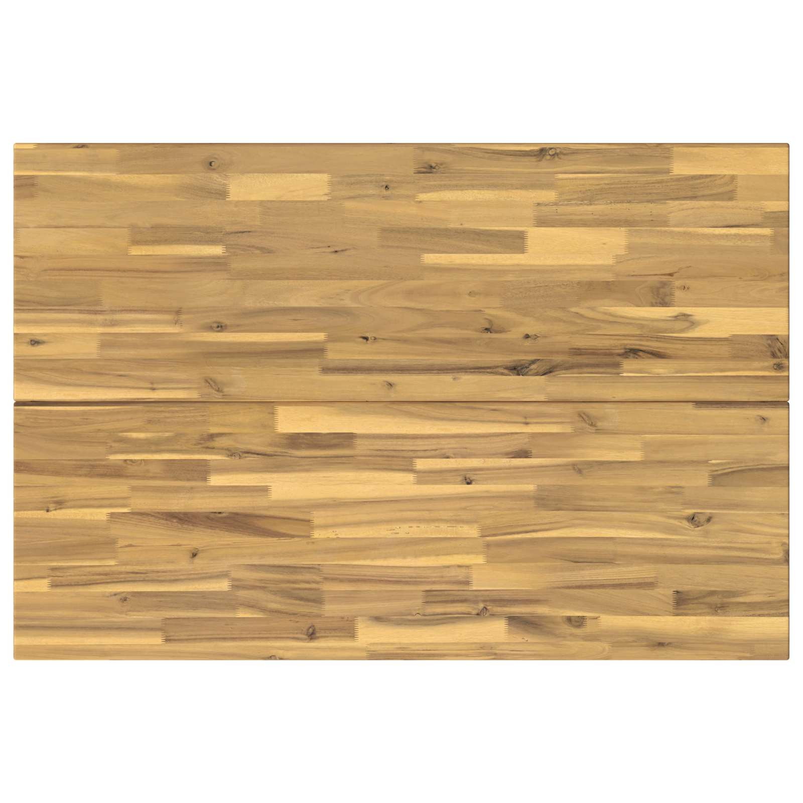 120 x 80 x 75 cm Massief Acaciahout Wit en zwart Rechthoekig image 6