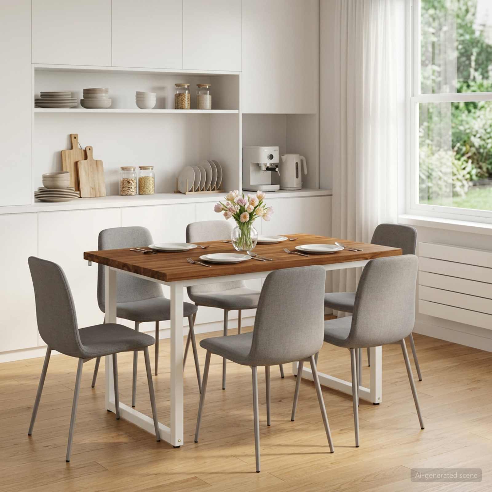 Τετράγωνο Τραπέζι Φαγητού 120 x 70 x 75 cm Στερεό Ξύλο Ακακίας - Image 3