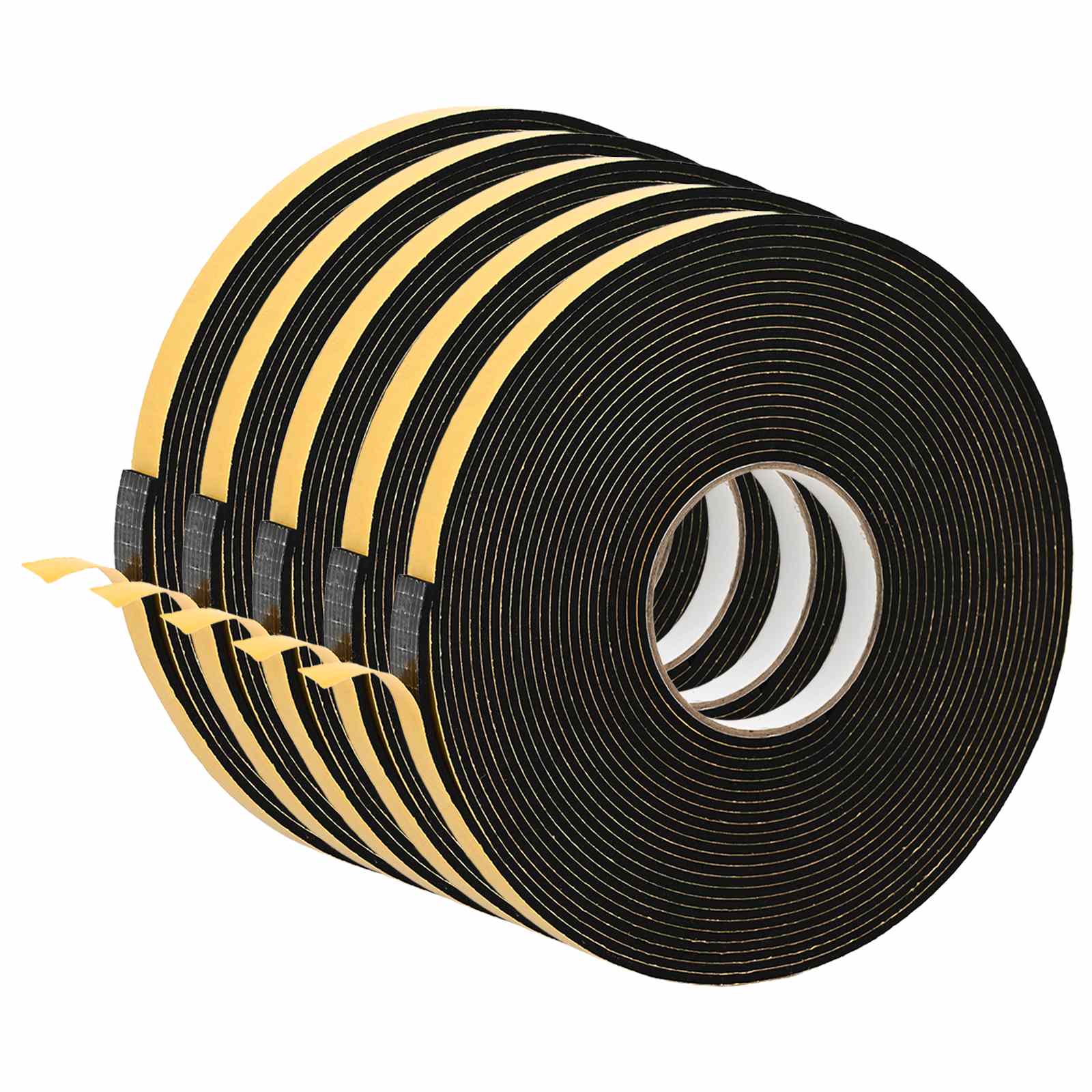 vidaXL Samolepicí pěnová páska 5 ks Černá 15mm x 10m Pěna CR