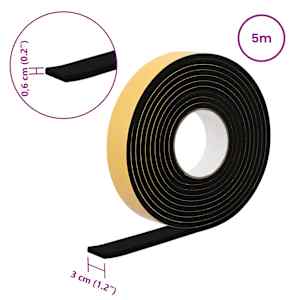 Samolepicí pěnová páska 10 pcs Černá 30mm x 5m Pěna CR - obrázek 10