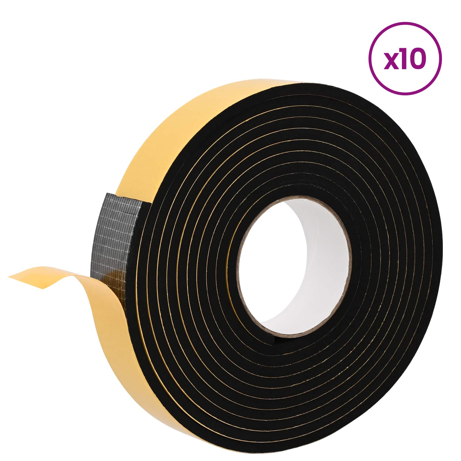 Samolepilni pena trak 10 pcs Črna 30mm x 5m CR pena - slika 3