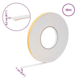 Samolepicí pěnová páska 10 pcs Bílá 10mm x 10m Pěna CR - obrázek 10