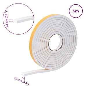 Samolepicí pěnová páska 10 pcs Bílá 15mm x 5m Pěna CR - obrázek 10