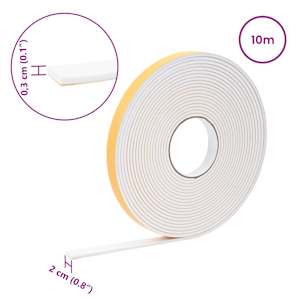 Samolepicí pěnová páska 10 pcs Bílá 20mm x 10m Pěna CR - obrázek 10