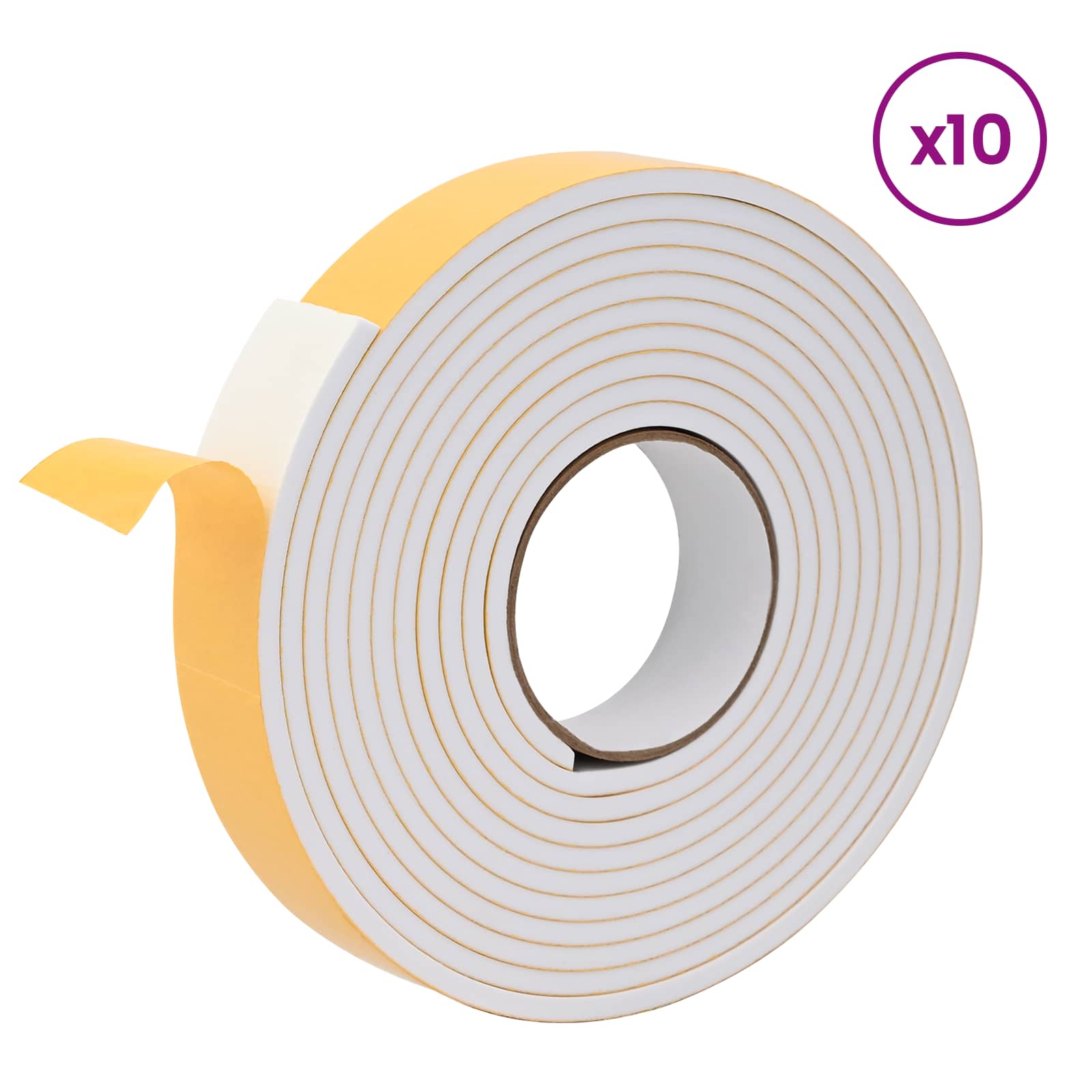Samolepilni pena trak 10 pcs Bela 30mm x 5m CR pena - slika 3