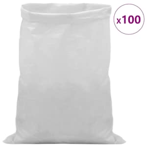 Tkané pytle 100 pcs Bílá 40 x 60 cm PP - obrázek 3