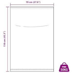 Tkané pytle 100 pcs Bílá 70 x 110 cm PP - obrázek 10