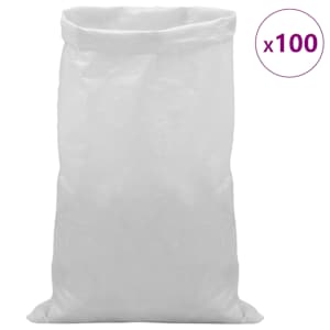 Tkané pytle 100 pcs Bílá 70 x 110 cm PP - obrázek 3