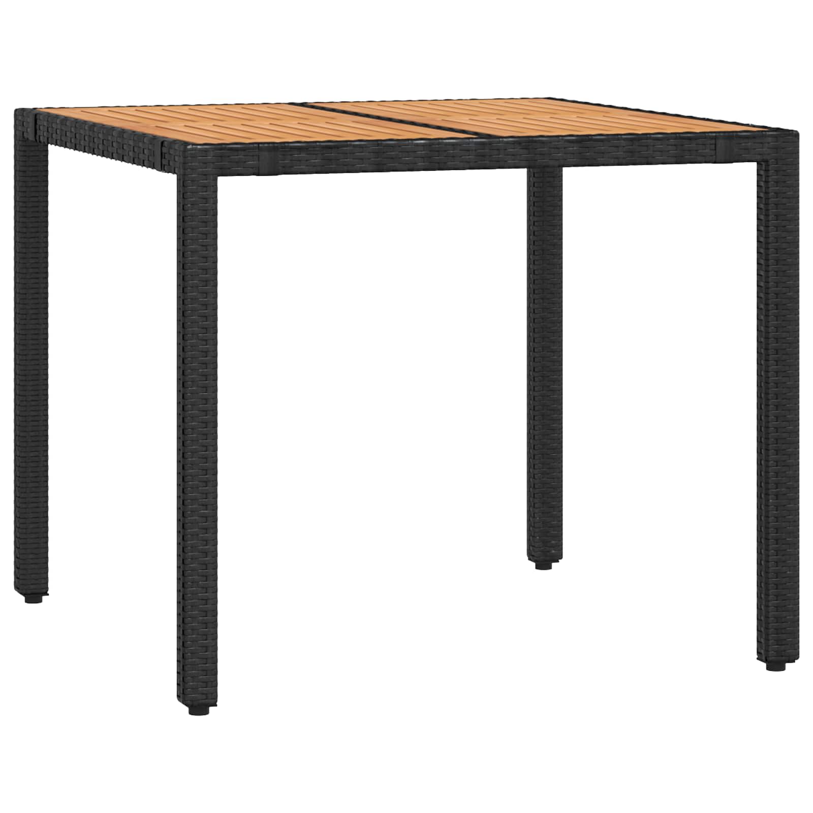 Buiten eettafelset 3 st PE Rattan en Poeder-Coated Staal - Afbeelding 4