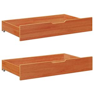 Daybed s čelo 3 pcs Voskově hnědá Masivní borovicové dřevo - obrázek 4