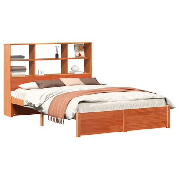 vidaXL Voode raam koos hoiuruumiga peatoega Vahapunane 150 x 200 cm