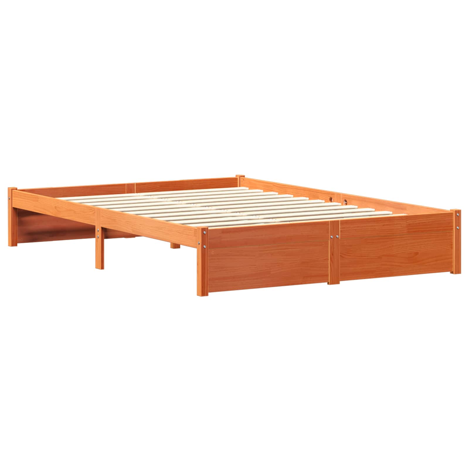 Boekenkast Bedframe Wasbruin 150 x 200 cm Massief Vurenhout image 4