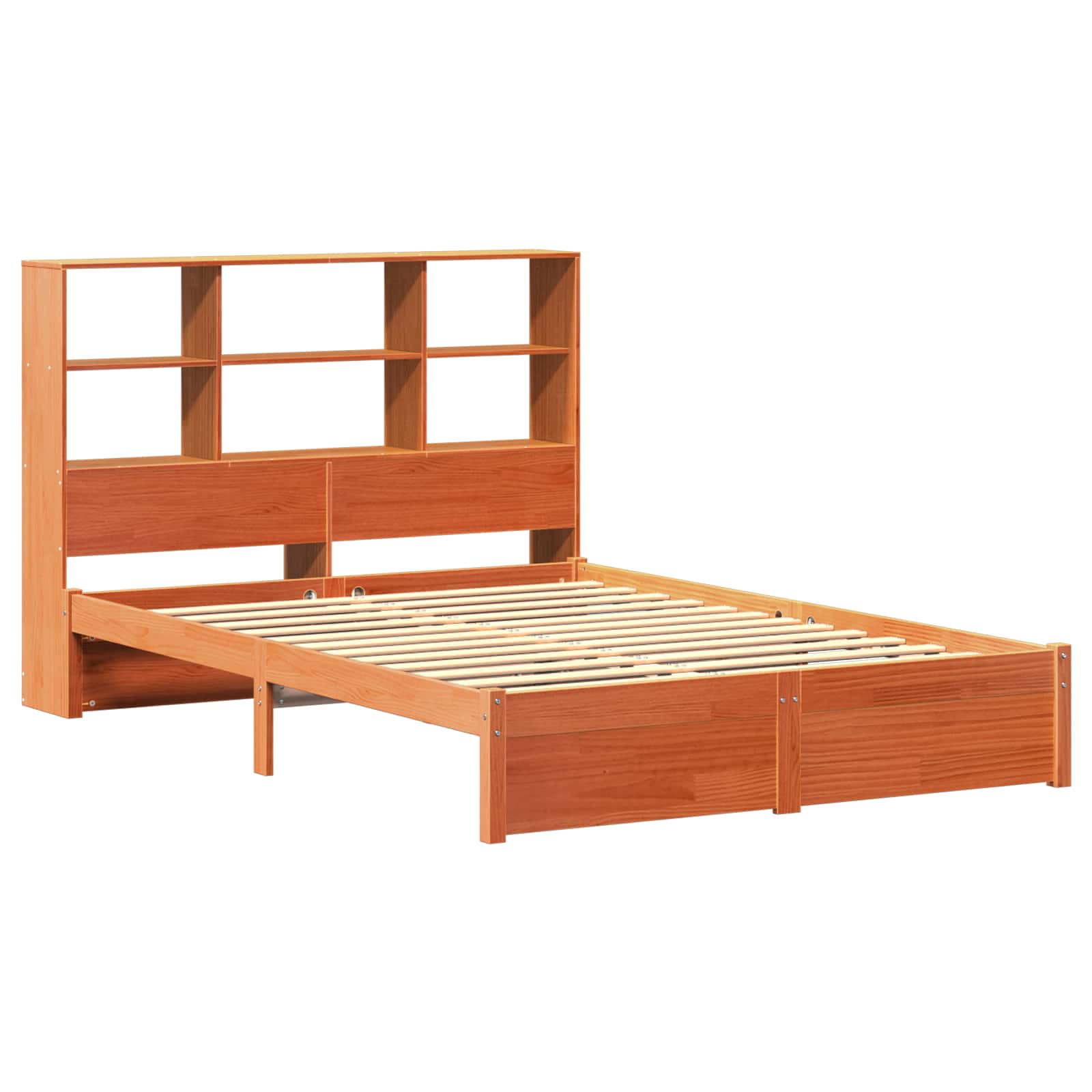 Boekenkast Bedframe Wasbruin 150 x 200 cm Massief Vurenhout image 5