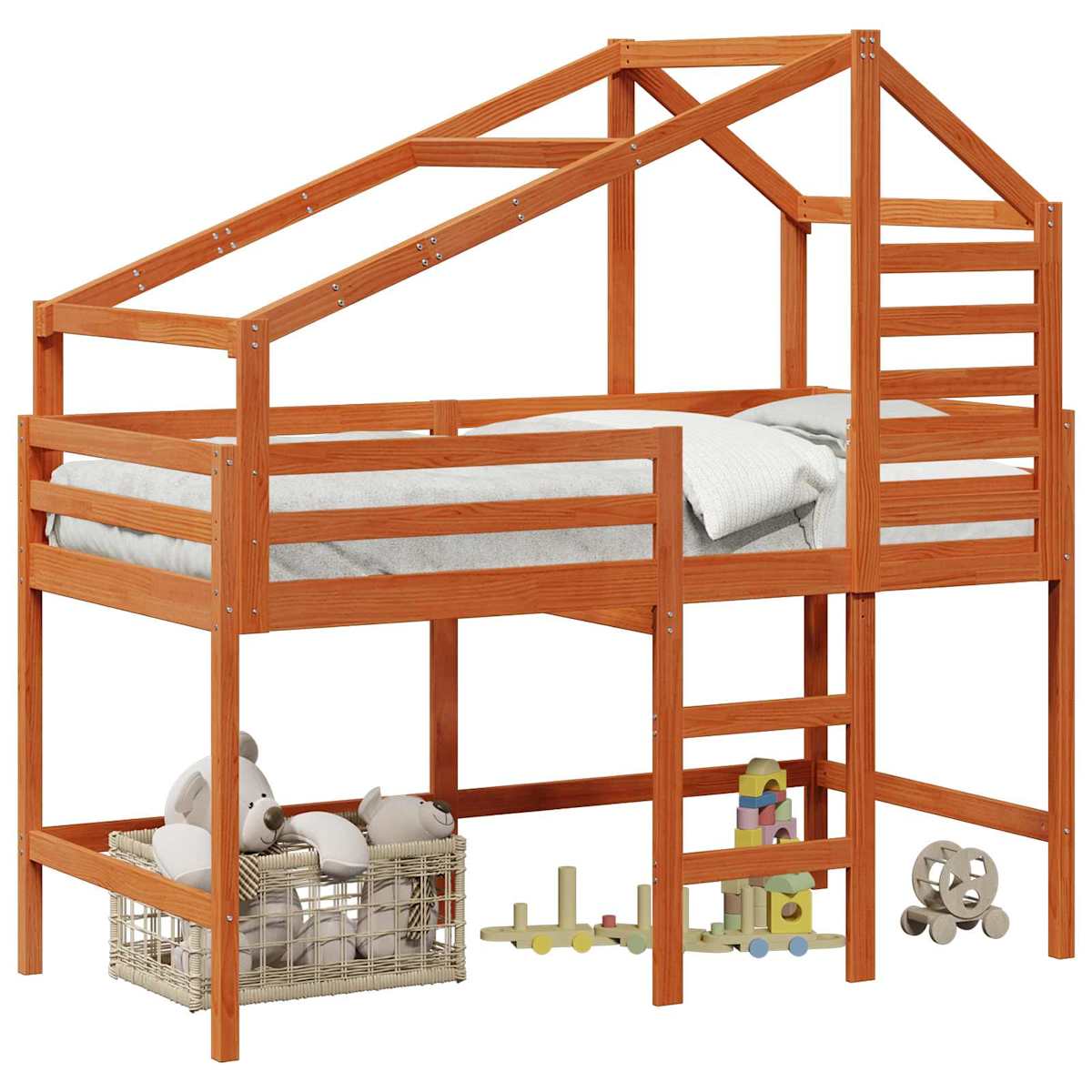 Hemsengramme VoksBrun 90 x 190 cm Massivt fyrretræ - Billede 2