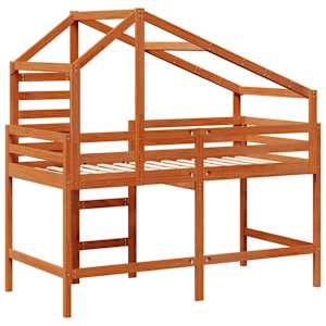 Rám postele loft Voskově Hnědá 90 x 190 cm Masivní borovice - obrázek 8