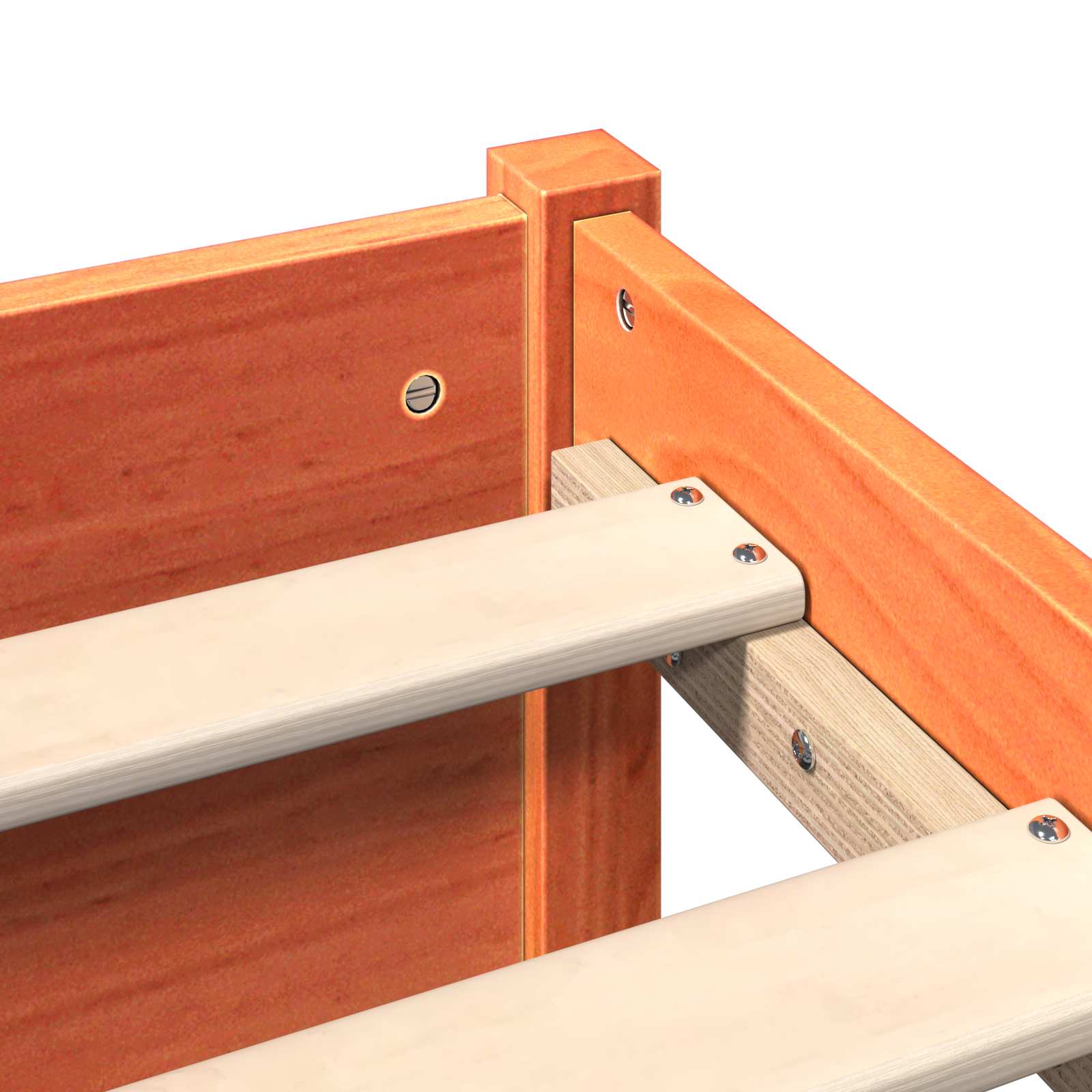 Boekenkast Bedframe Wasbruin 200 x 200 cm Massief Vurenhout image 9