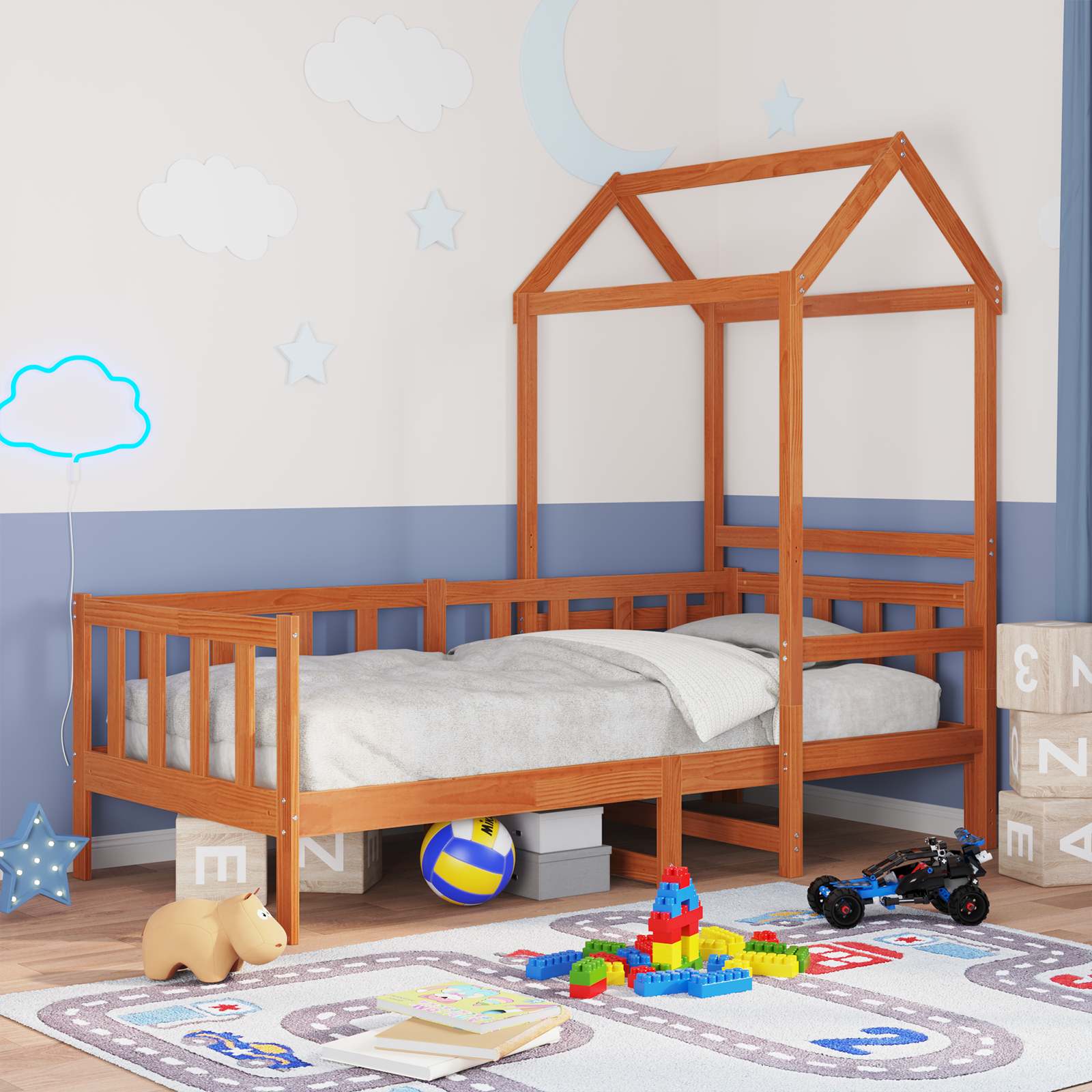 Sklad dnevne postelje 2 pcs Voskast rjav Masivno borovo les