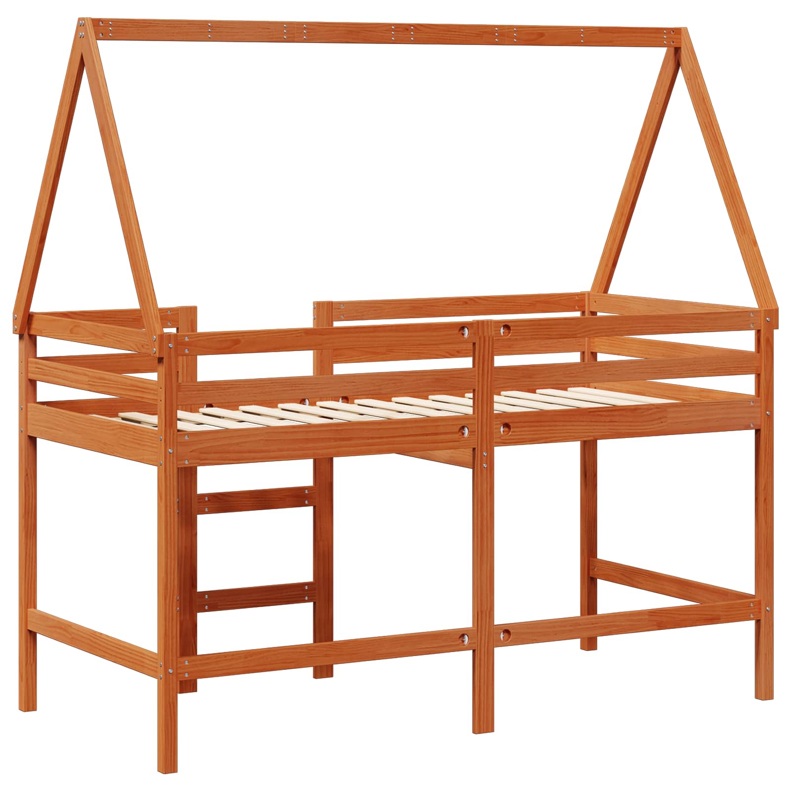 Parvisängyn runko Vahansävyinen Ruskea 3FT Single Massiivimänty - Image 8