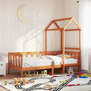 Sklad dnevne postelje 2 pcs Voskast rjav Masivno borovo les