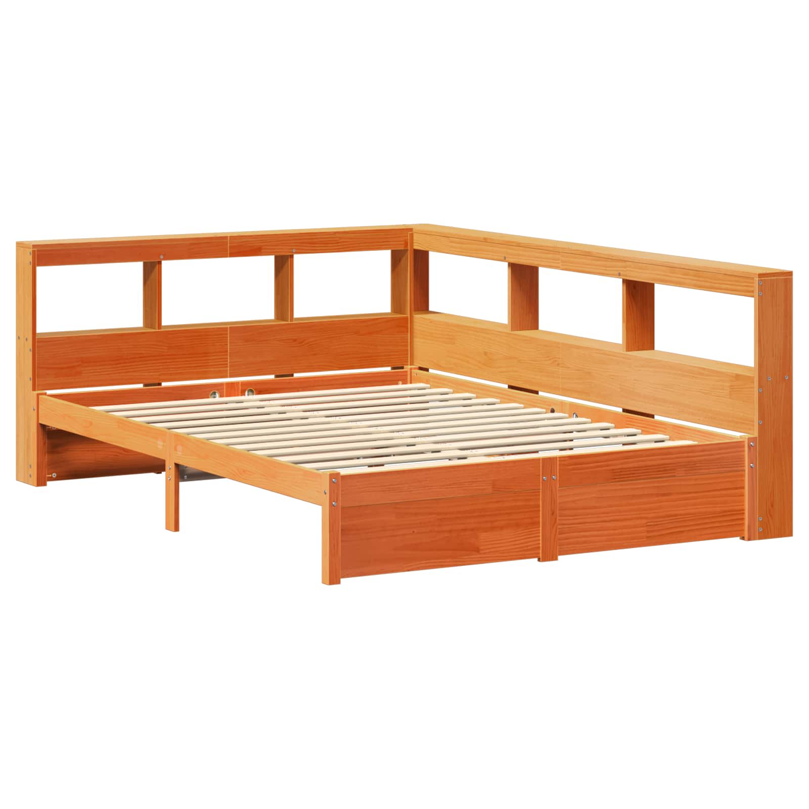 Boekenkast Bed 2 pcs Wasbruin 200 x 150 cm Massief Vurenhout image 5