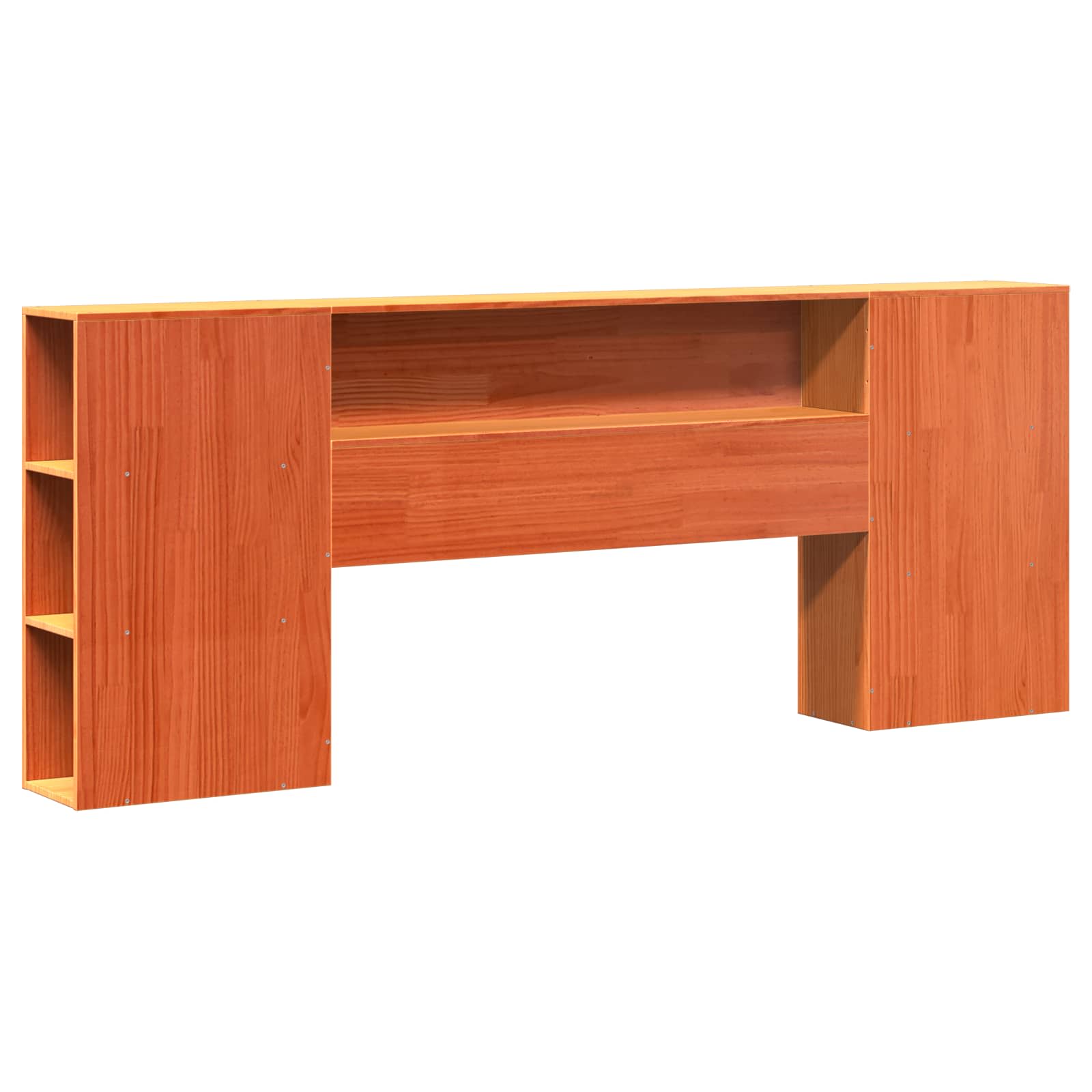 Bedframe met opberghoofdeksel 2 pcs Wasbruin Massief Vurenhout image 3