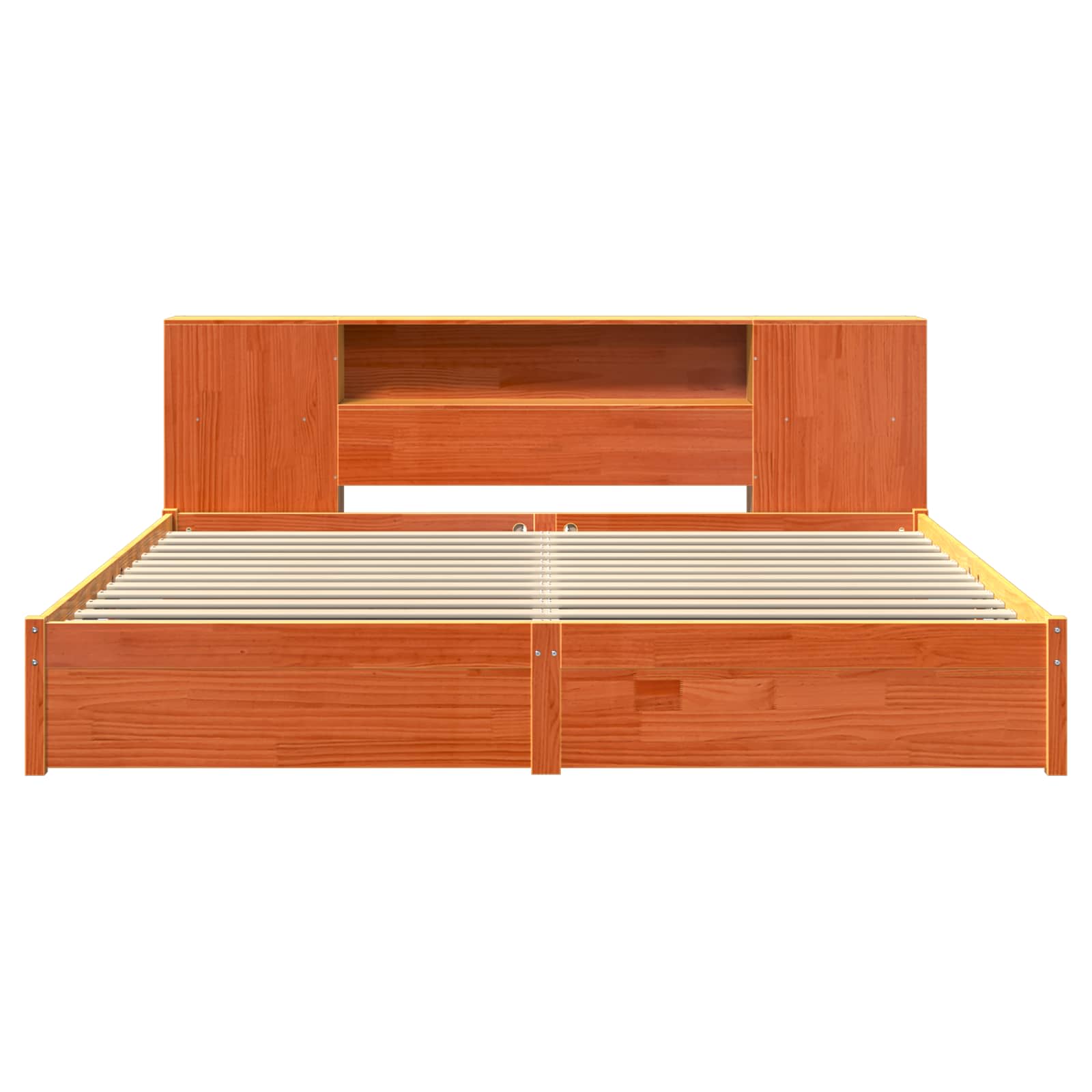 Bedframe met opberghoofdeksel 2 pcs Wasbruin Massief Vurenhout image 6