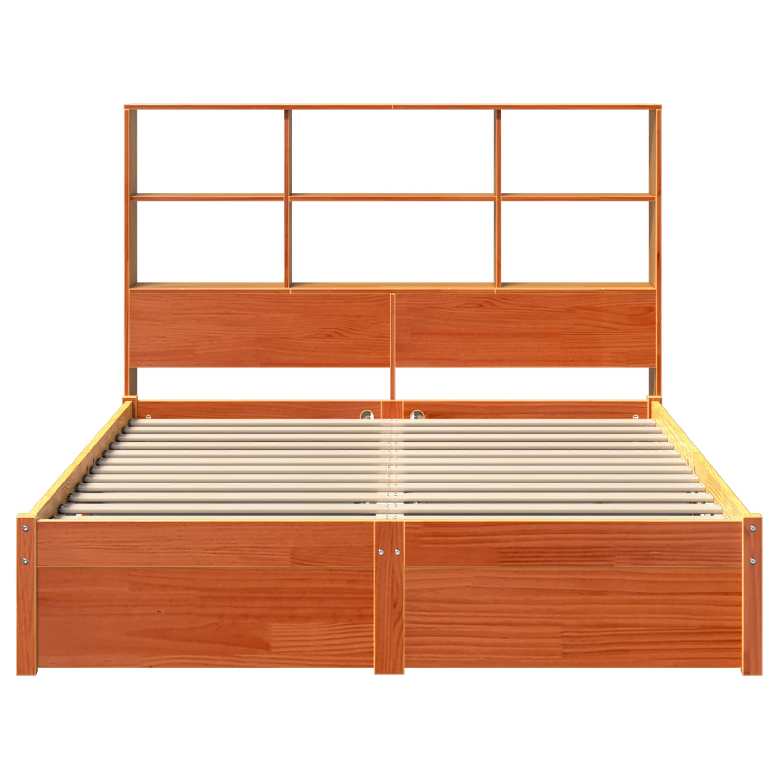 Boekenkast Bedframe Wasbruin 140 x 200 cm Massief Vurenhout image 6