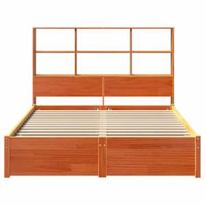 Postelový rám s úložným čelem Voskově Hnědá 140 x 200 cm - obrázek 6