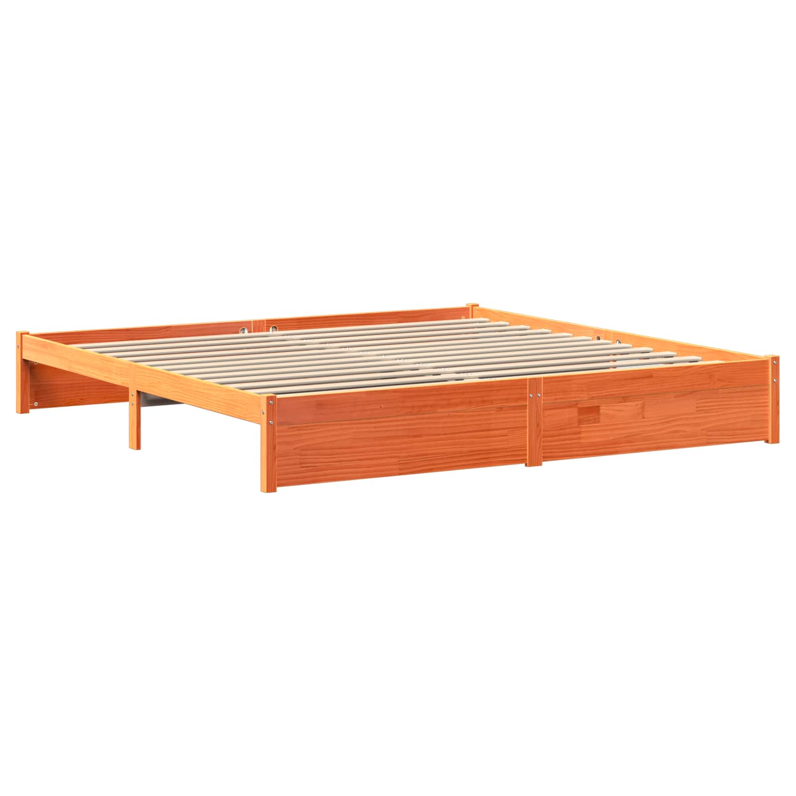 Bedframe met opberghoofdeksel 2 pcs Wasbruin Massief Vurenhout image 4