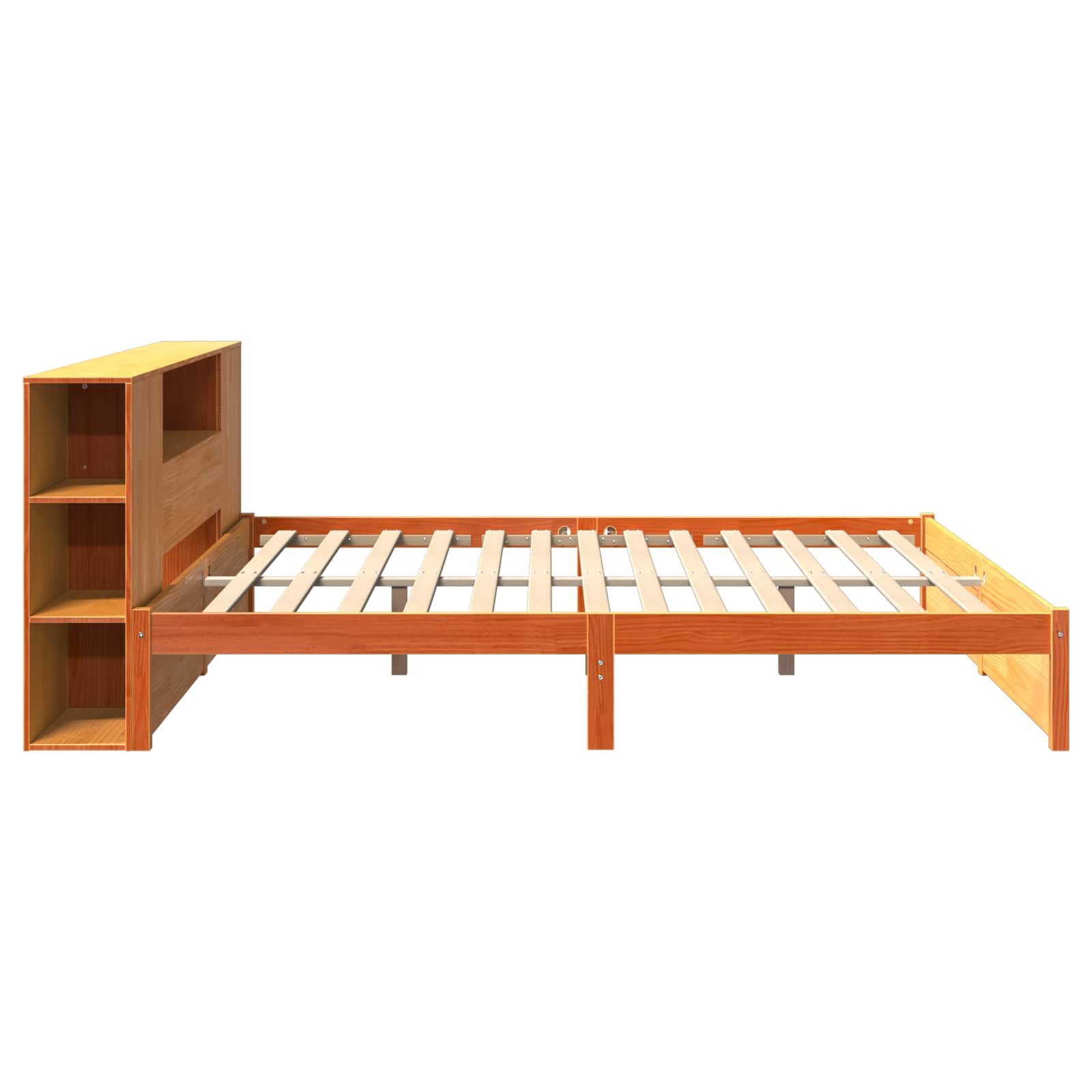 Bedframe met opberghoofdeksel 2 pcs Wasbruin Massief Vurenhout image 7