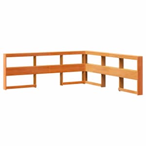 Knihovna postel s čelo 2 pcs Voskově hnědá 200 x 200 cm - obrázek 3