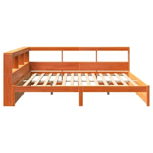 Knihovna postel s čelo 2 pcs Voskově hnědá 200 x 200 cm - obrázek 7