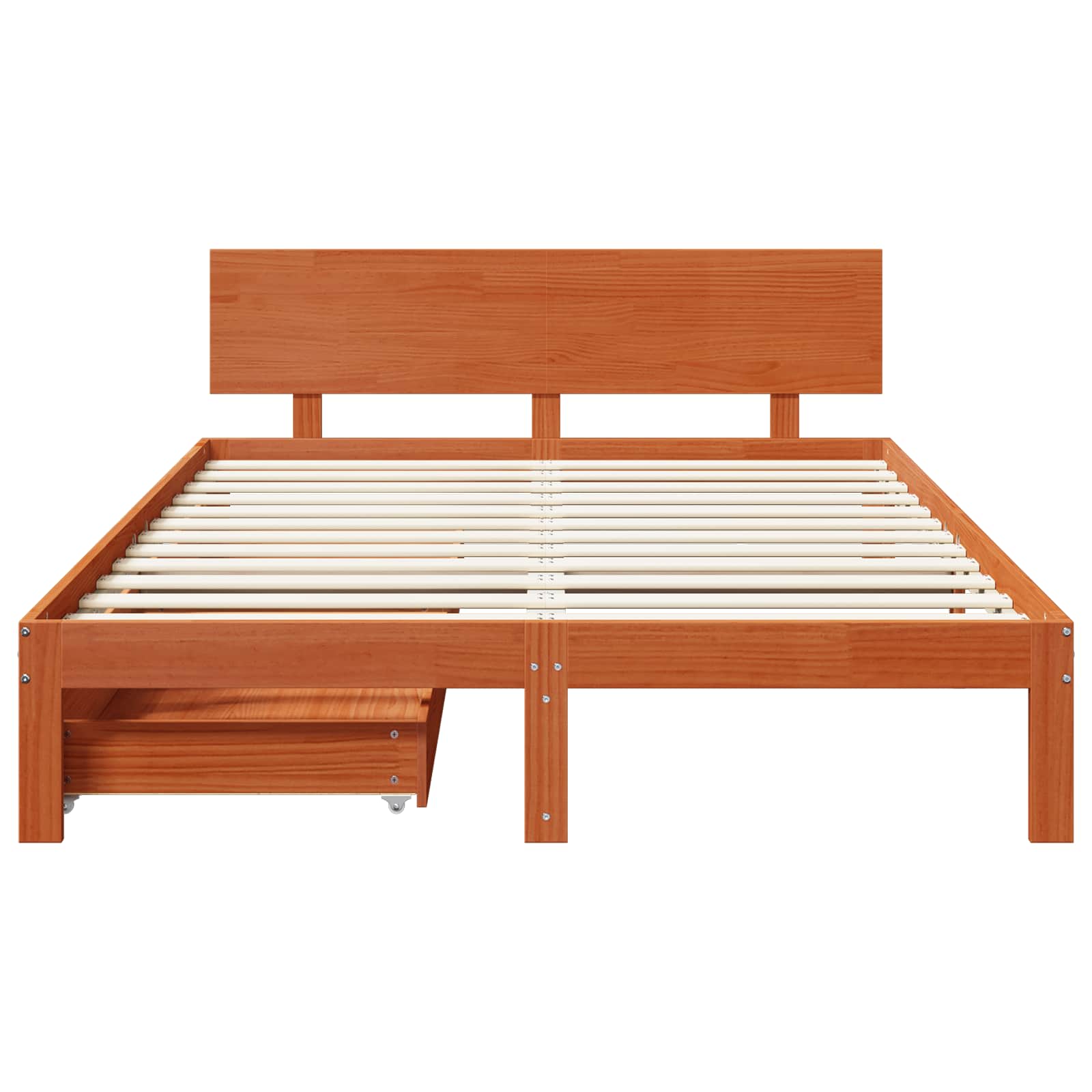 Bedframe met hoofdeinde 3 pcs Wasbruin Massief Vurenhout image 6