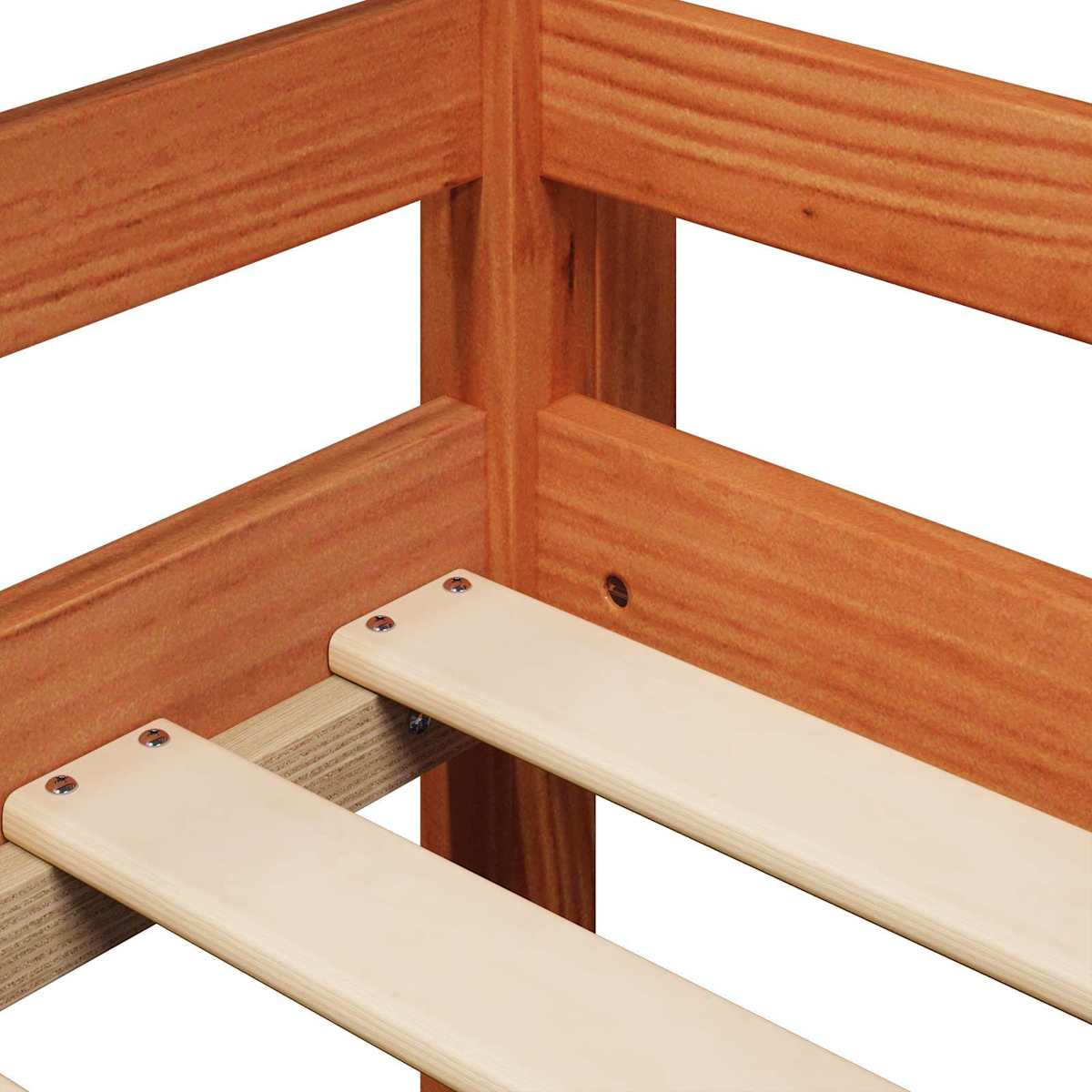 Hemsengramme Voksbrun 90 x 190 cm Massivt fyrretræ - Billede 10