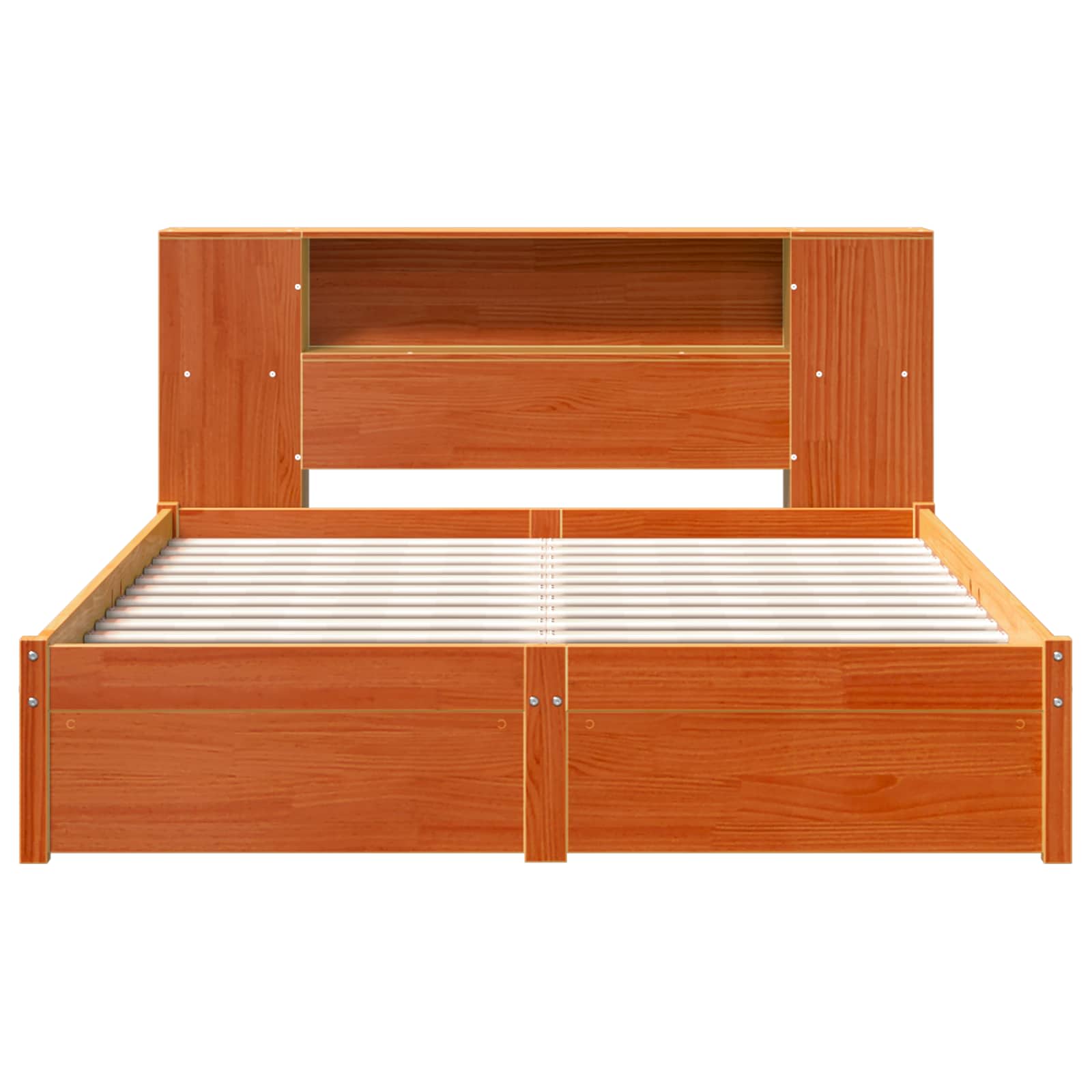 Bedframe met opberghoofdeksel 2 pcs Wasbruin Massief Vurenhout image 6