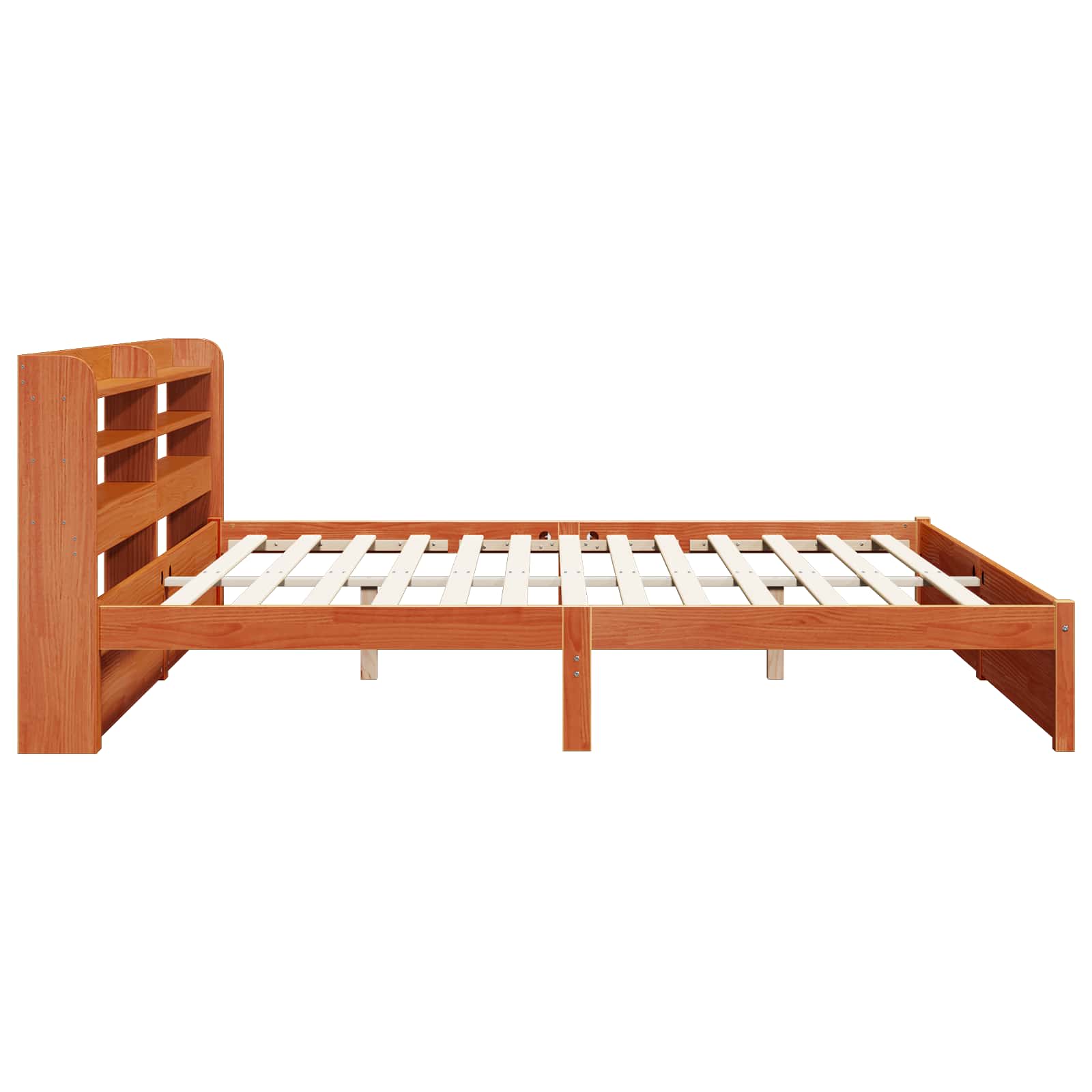 Bedframe met hoofdeinde Wasbruin 200 x 200 cm Massief Vurenhout image 7