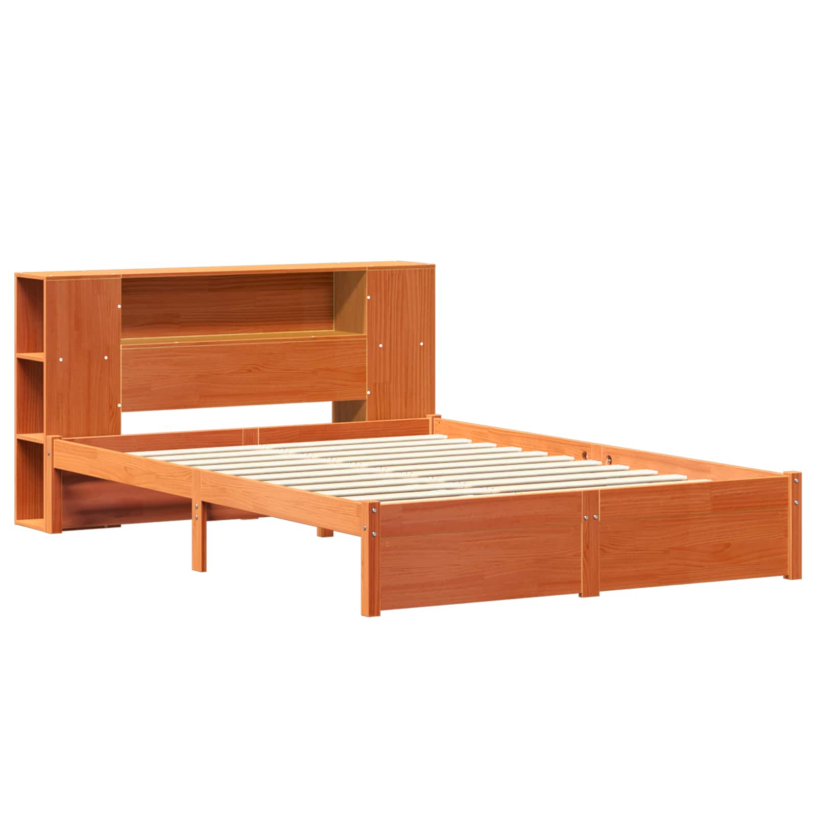 Bedframe met opberghoofdeksel 2 pcs Wasbruin Massief Vurenhout image 5