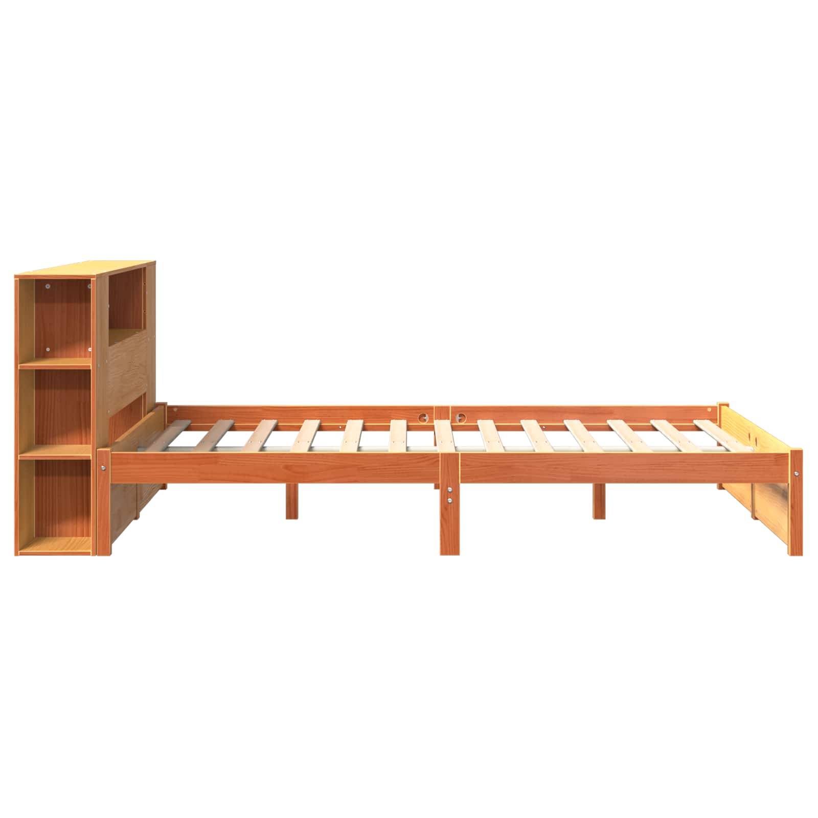 Bedframe met opberghoofdeksel 2 pcs Wasbruin Massief Vurenhout image 7
